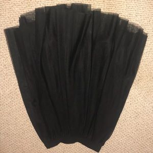 Black Tulle Midi Charlotte Russe Skirt